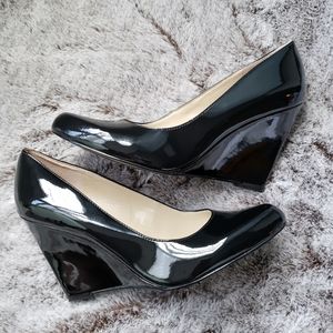 Nine West Black Roryo Wedge Heels